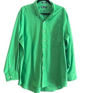 CHAPS Men’s 18-18 1/2 Green button down